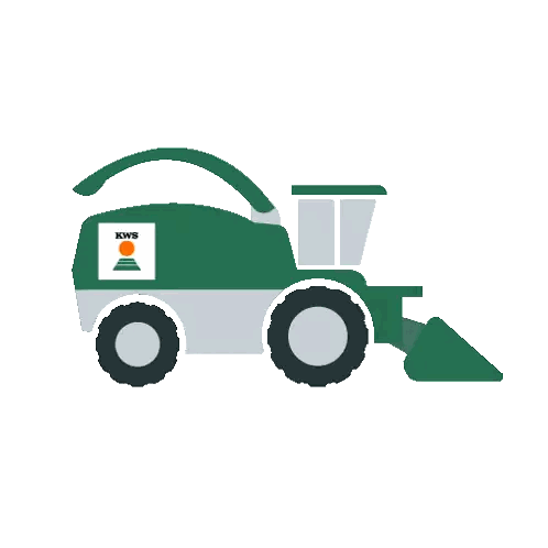 Green And White KWS Tractor Sticker