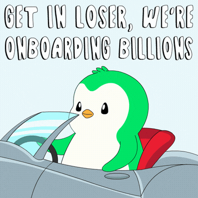 Green And White Penguin Driving Car Get In Loser We Are Onboarding Billions GIF