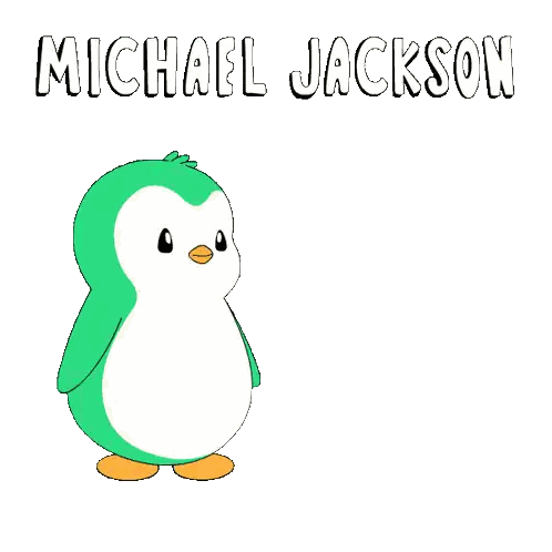 Green And White Penguin Michael Jackson Sticker