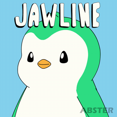 Green And White Penguin Saying Jawline GIF