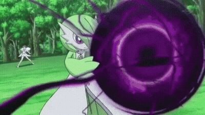 Green And White Pokemon Holding Purple Ball GIF
