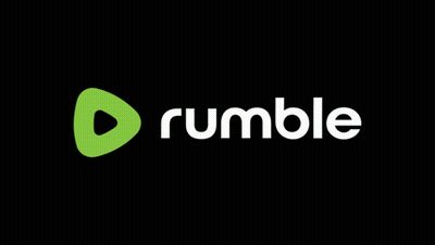 Green And White Rumble Logo With Lightning GIF