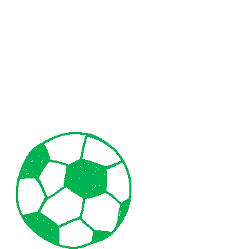 Green And White Soccer Ball With Letter J Sticker