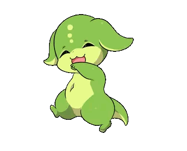 Green And Yellow Animal Cartoon Sticker