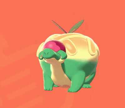 Green And Yellow Cartoon Character With Leaf GIF