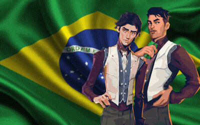 Green And Yellow Flag With Blue Circle GIF