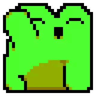 Green And Yellow Frog Surprised Sticker