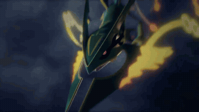 Green And Yellow Monster With Red Eyes GIF