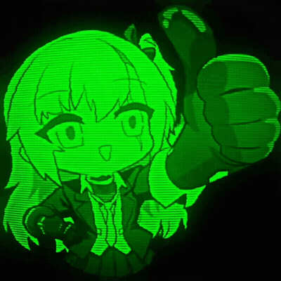 Green Anime Character Giving Thumbs Up GIF