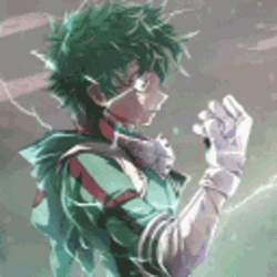 Green Anime Lighting By Izuku Midoriya GIF