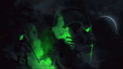 Green Anime Shadow In The Dark GIF