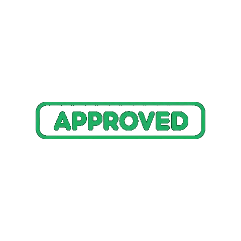 Green Approved Stamp Sticker