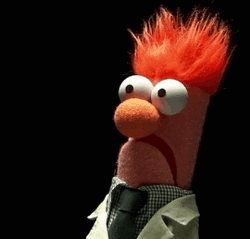 Green Arrow Beaker Terrified FAce GIF