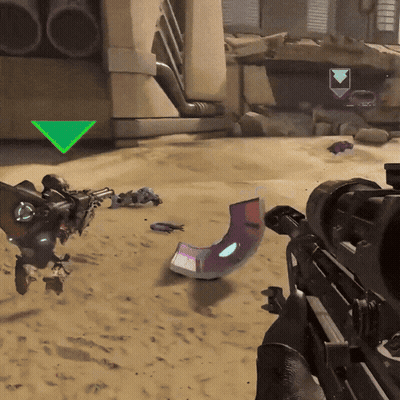 Green Arrow Pointing Left Video Game GIF
