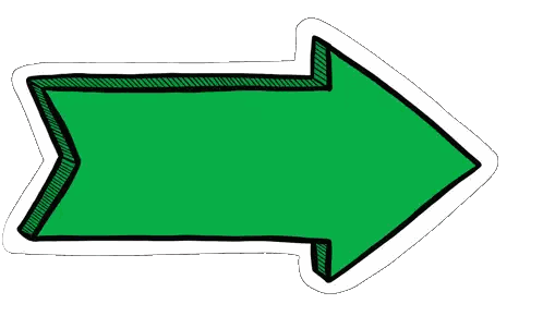 Green Arrow Pointing Right Sticker