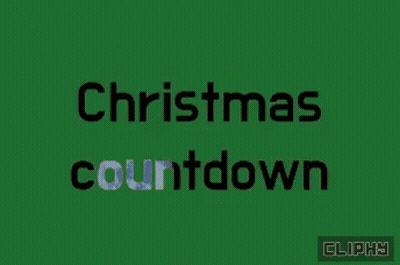 Green Background Christmas Countdown GIF