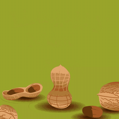 Green Background Happy Nut Day GIF