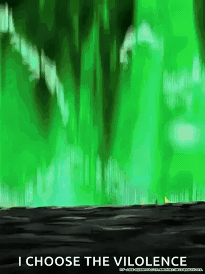 Green Background I Choose The Vilolence GIF