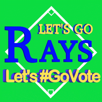 Green Background Let's Go Rays GIF