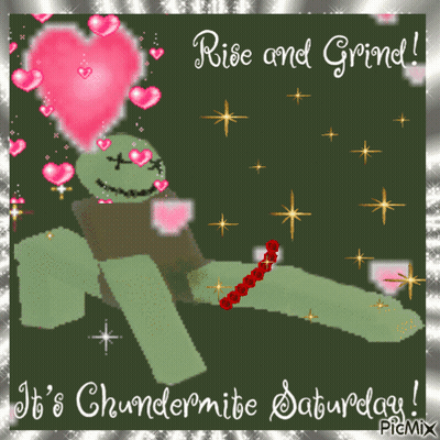 Green Background Pink Hearts Rise And Grind GIF