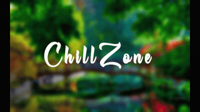 Green Background Saying Chill Zone GIF