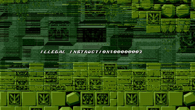 Green Background Saying Illegal Instructions GIF