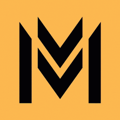 Green Background With Black Letter M GIF