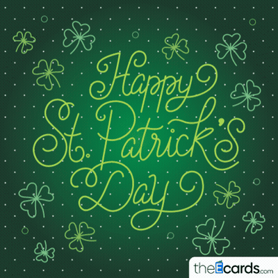 Green Background With Happy St. Patrick's Day GIF