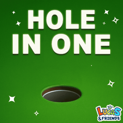 Green Background With Hole In One GIF