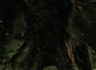 Green Background With Kepler GIF
