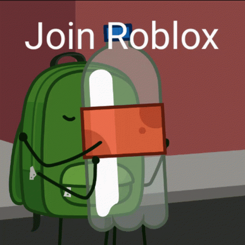 Green Backpack Hugging Soda Bottle With Join Roblox GIF