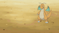 Green Ball Thrown To Dragonite GIF