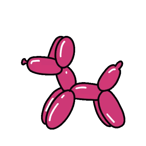 Green Balloon Dog Sticker