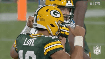 Green Bay Packers Football Player In Helmet On Field GIF