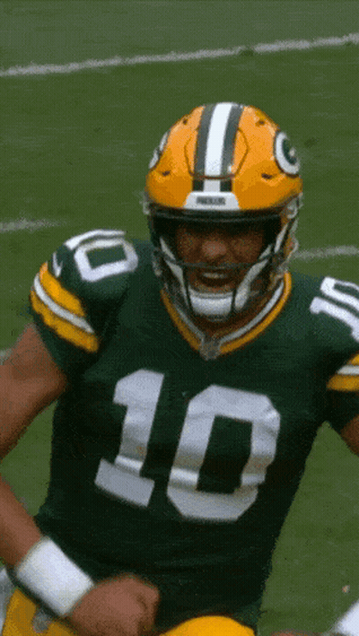 Green Bay Packers Football Player Number 10 GIF