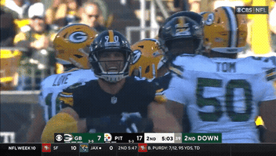 Green Bay Packers Football Player Number 50 GIF