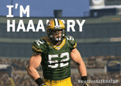 Green Bay Packers Football Player Number 52