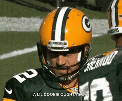 Green Bay Packers Football Player With Yellow Helmet GIF