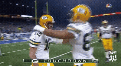 Green Bay Packers Football Players Hugging GIF