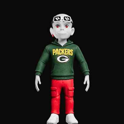 Green Bay Packers Hoodie On Mannequin GIF