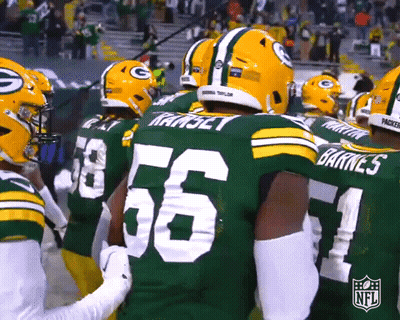Green Bay Packers Huddled On Field GIF