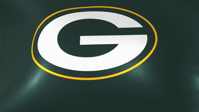 Green Bay Packers Logo On Dark Green Background GIF