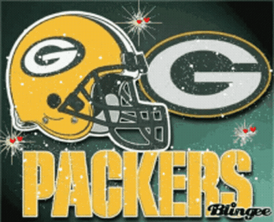 Green Bay Packers Logo With Football Helmet GIF