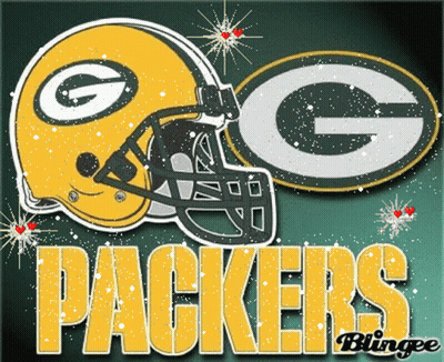 Green Bay Packers Logo With Yellow Helmet GIF
