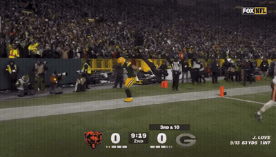 Green Bay Packers Player Celebrates On Field GIF