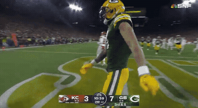 Green Bay Packers Player Celebrates Touchdown GIF
