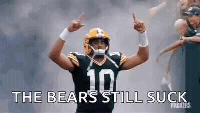 Green Bay Packers Player Celebrating The Bears Still Suck GIF