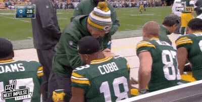 Green Bay Packers Player Cobb Kneeling GIF
