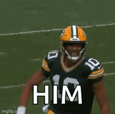 Green Bay Packers Player Holding Ball GIF