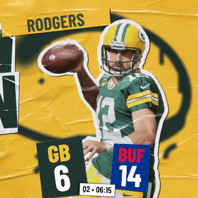 Green Bay Packers Player Holding Football GIF